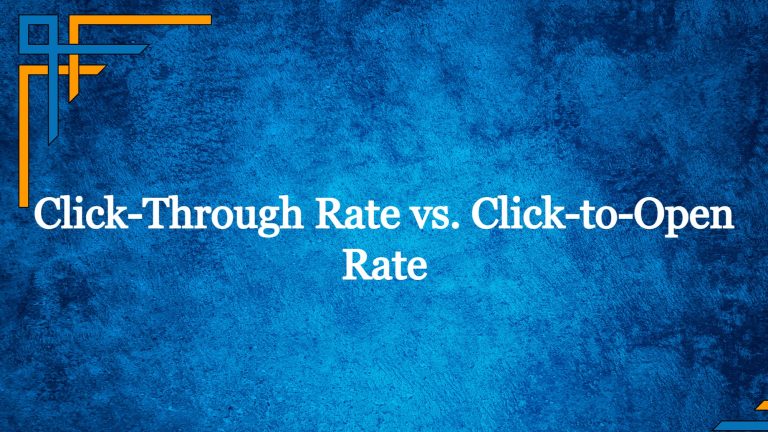 Click Through vs Click to Open Rate