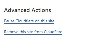 pause cloudflare on this site