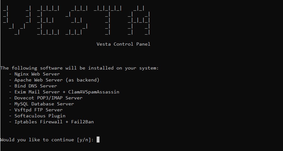 vesta installation