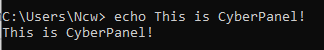 Echo Command Syntax