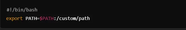 Creating a a script test_script.sh that modifies the $PATH variable