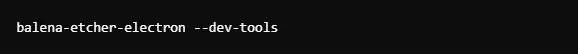 opening developer tools at launch