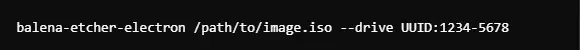 specifying drive by UUID