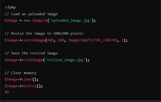 resizing an image with Imagick image